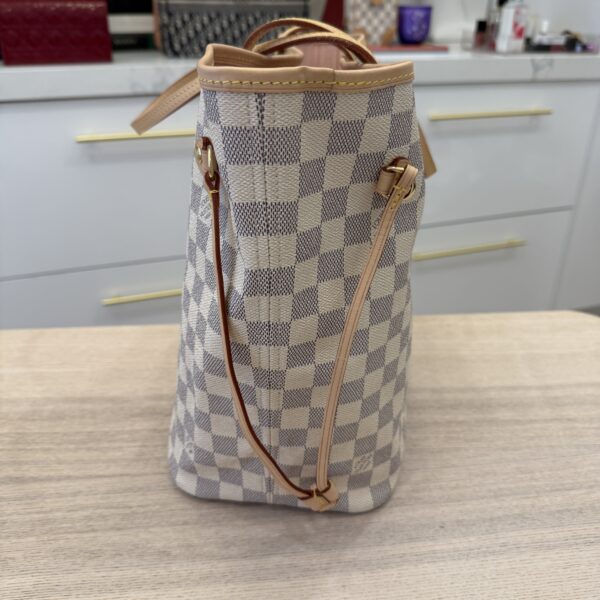 Louis Vuitton Damier Azur Neverfull MM NM Rose Ballerine