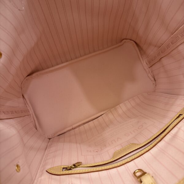 Louis Vuitton Damier Azur Neverfull MM NM Rose Ballerine