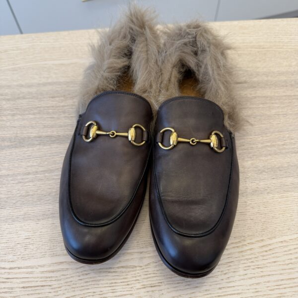 Gucci Men's Jordaan Loafers Leather with Fur