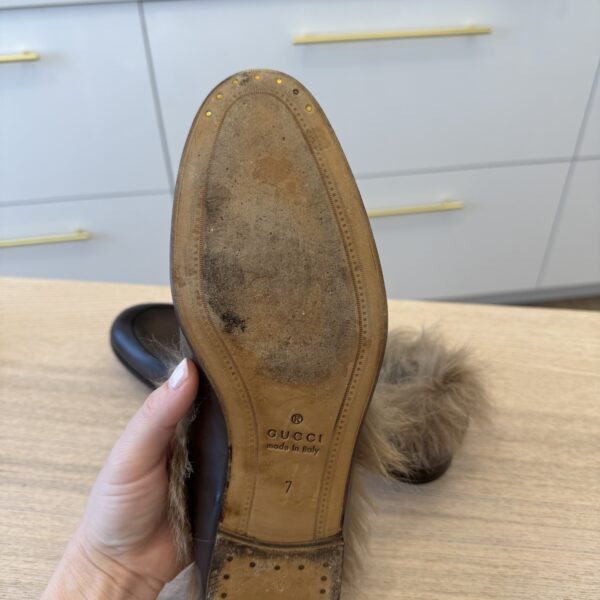 Gucci Men's Jordaan Loafers Leather with Fur