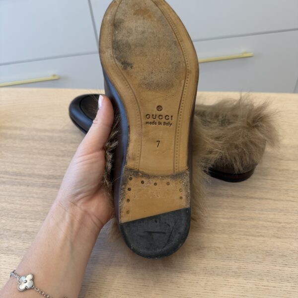 Gucci Men's Jordaan Loafers Leather with Fur