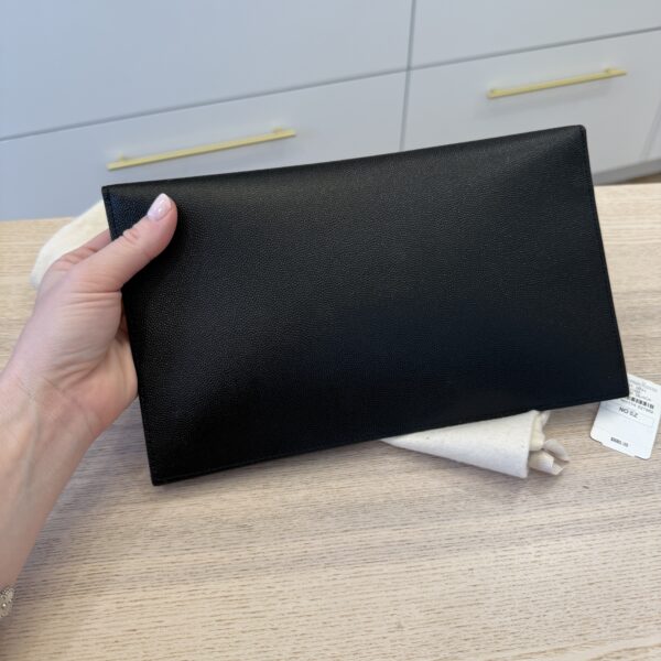 Saint Laurent Uptown Pouch in Leather Black GHW YSL