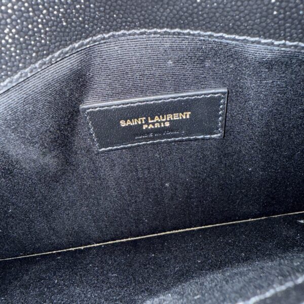 Saint Laurent Uptown Pouch in Leather Black GHW YSL