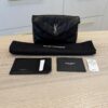 Saint Laurent Loulou Toy Puffer Pouch Clutch Bag Black SHW