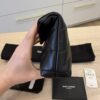 Saint Laurent Loulou Toy Puffer Pouch Clutch Bag Black SHW