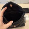 Saint Laurent Loulou Toy Puffer Pouch Clutch Bag Black SHW