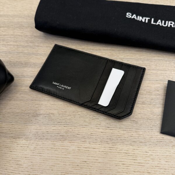 Saint Laurent Loulou Toy Puffer Pouch Clutch Bag Black SHW