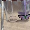 Sophia Webster Tamsin Mini Metallic Leather Tote Bag Silver