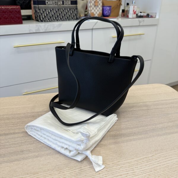 The Row Park Tote Small in Lux Grained Calfskin Black