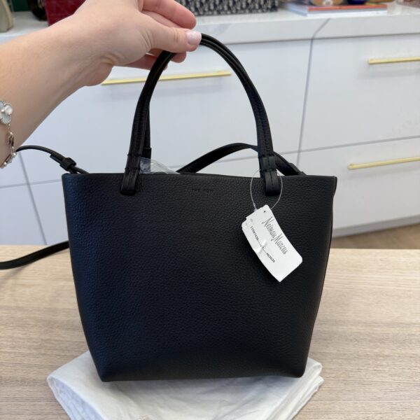 The Row Park Tote Small in Lux Grained Calfskin Black