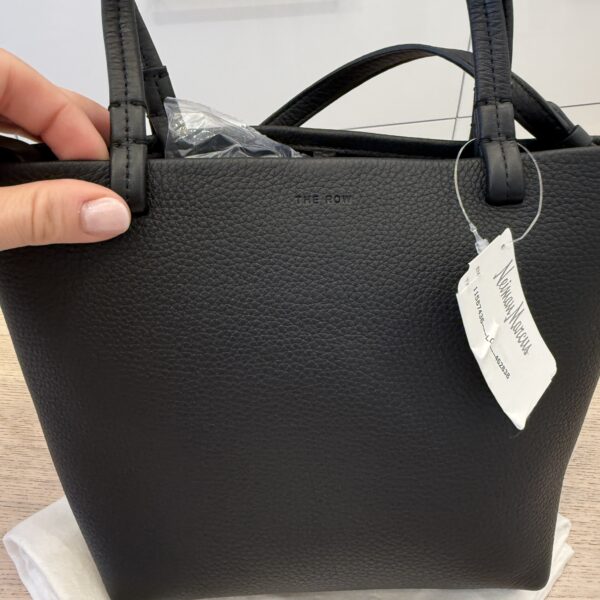 The Row Park Tote Small in Lux Grained Calfskin Black