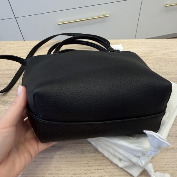 The Row Park Tote Small in Lux Grained Calfskin Black