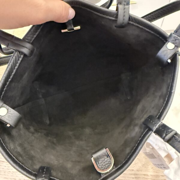 The Row Park Tote Small in Lux Grained Calfskin Black