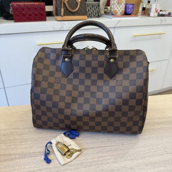 Louis Vuitton Damier Ebene Speedy 30 Bandouliere