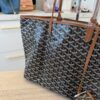 Goyard Goyardine Saint Louis PM Black and Tan Leather