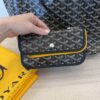 Goyard Goyardine Saint Louis PM Black and Black Leather