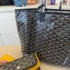 Goyard Goyardine Saint Louis PM Black and Black Leather