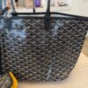Goyard Goyardine Saint Louis PM Black and Black Leather