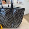Goyard Goyardine Saint Louis PM Black and Black Leather