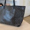 Goyard Goyardine Artois MM Black and Black Leather