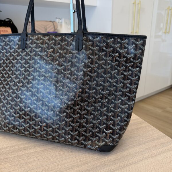 Goyard Goyardine Artois MM Black and Black Leather