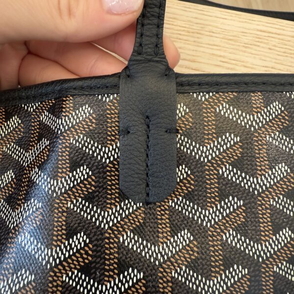 Goyard Goyardine Artois MM Black and Black Leather