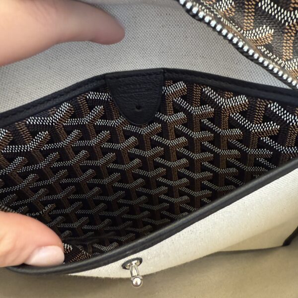 Goyard Goyardine Artois MM Black and Black Leather