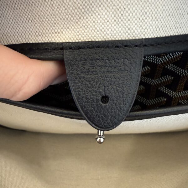 Goyard Goyardine Artois MM Black and Black Leather