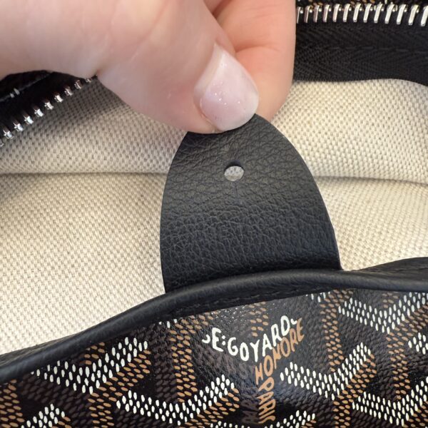 Goyard Goyardine Artois MM Black and Black Leather