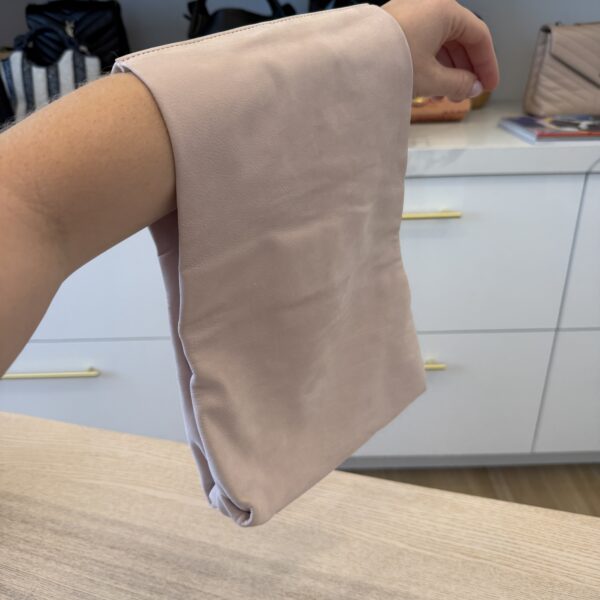 The Row Glove Small Clutch Bag in Nubuck Leather Blush