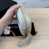 Saint Laurent Matelasse Monogram Mini Lou Camera Bag Blanc Vintage and Gold Hardware