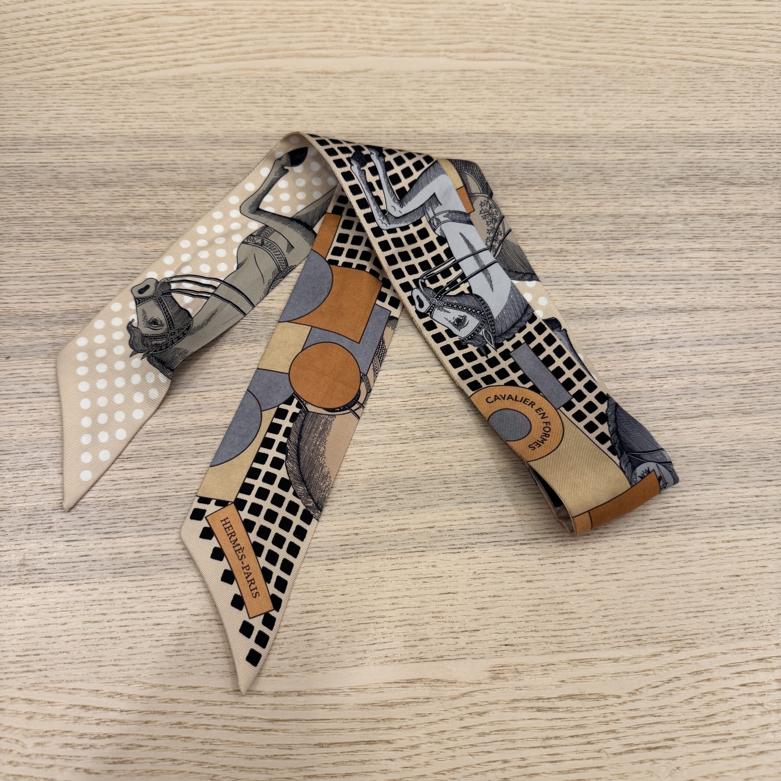 Hermes Multicolor Silk Twilly