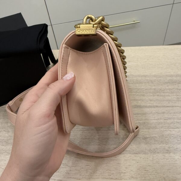 Chanel Light Iridescent Chevron Small Boy Bag Gold Hardware