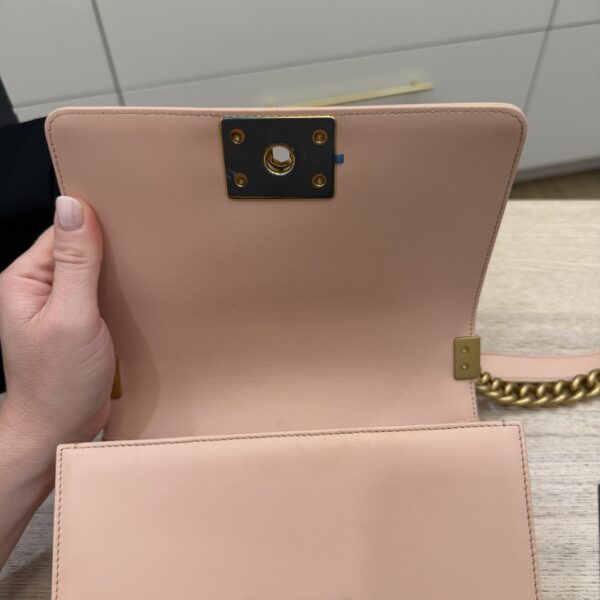 Chanel Light Iridescent Chevron Small Boy Bag Gold Hardware
