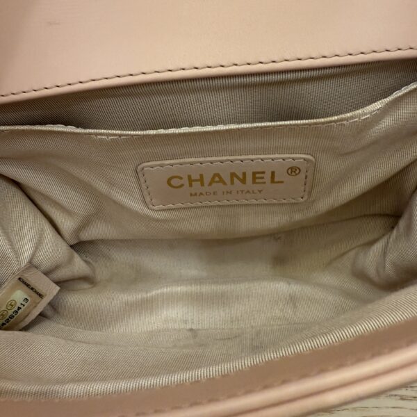 Chanel Light Iridescent Chevron Small Boy Bag Gold Hardware