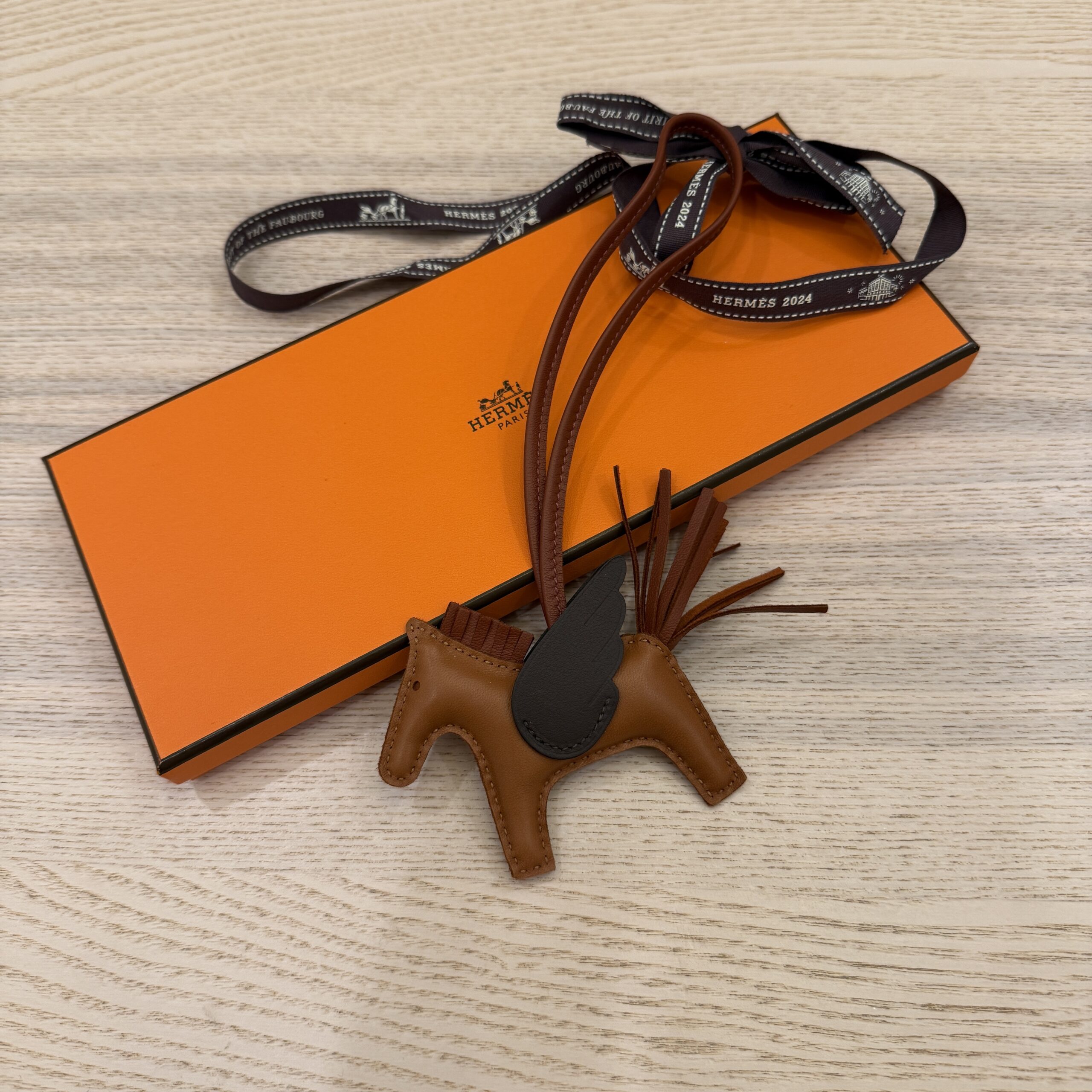 Hermes Milo Lambskin Grigri Rodeo Pegase Horse Bag Charm