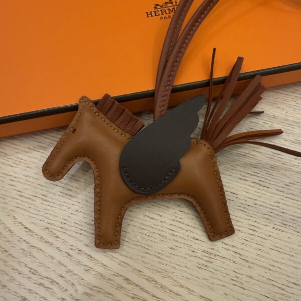 Hermes Milo Lambskin Grigri Rodeo Pegase Horse Bag Charm