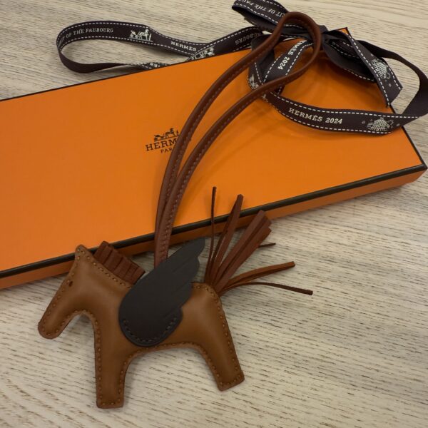 Hermes Milo Lambskin Grigri Rodeo Pegase Horse Bag Charm