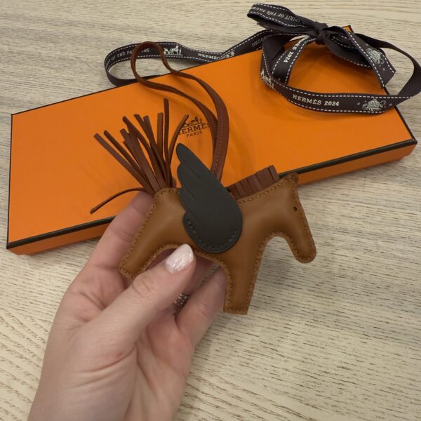 Hermes Milo Lambskin Grigri Rodeo Pegase Horse Bag Charm