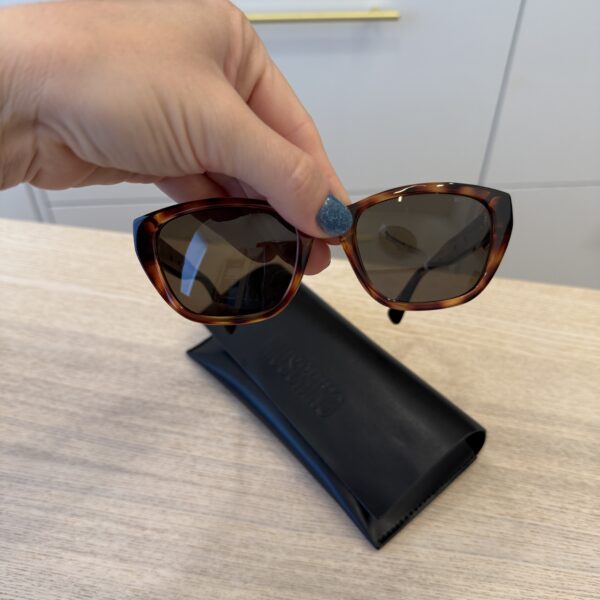 Moschino Oval Buckle Sunglasses Havana