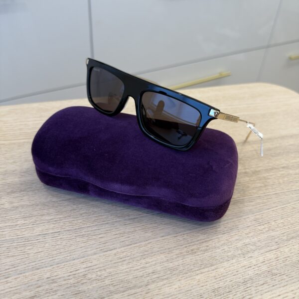 Gucci Black and Gold Sunglasses