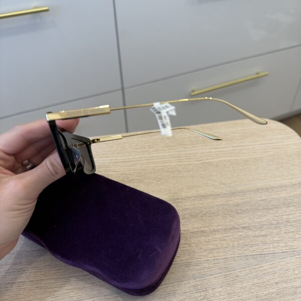 Gucci Black and Gold Sunglasses