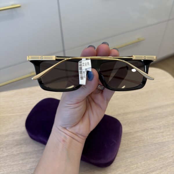 Gucci Black and Gold Sunglasses