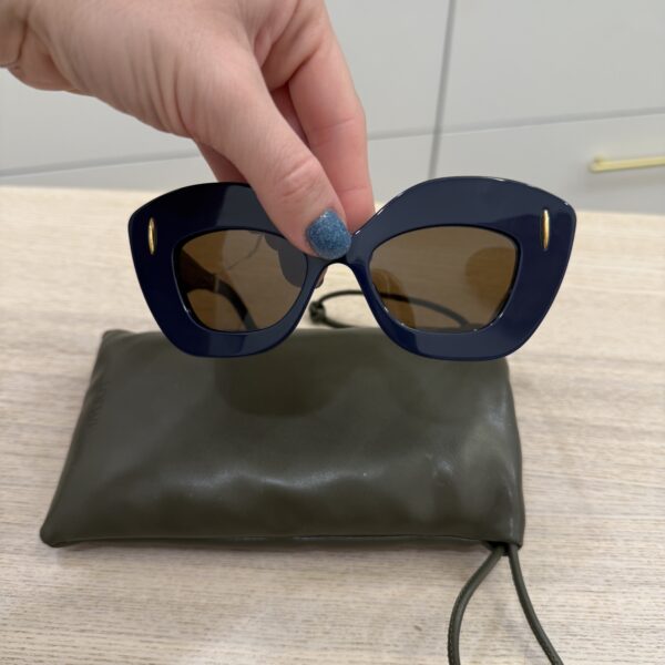 Loewe Anagram Acetate Butterfly Sunglasses Navy