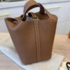 Hermes Taurillon Clemence Picotin Lock 18 PM Gold Silver Hardware