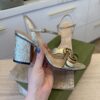 Gucci Women's Marmont High Block Heel Sandals Size 37