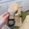 Gucci Women's Marmont High Block Heel Sandals Size 37