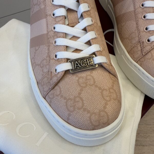 Gucci Ace Pink Leather Sneakers Size 37