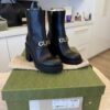 Gucci Women's Logo Platform High Heel Boots Size 37