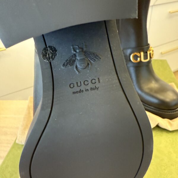 Gucci Women's Logo Platform High Heel Boots Size 37